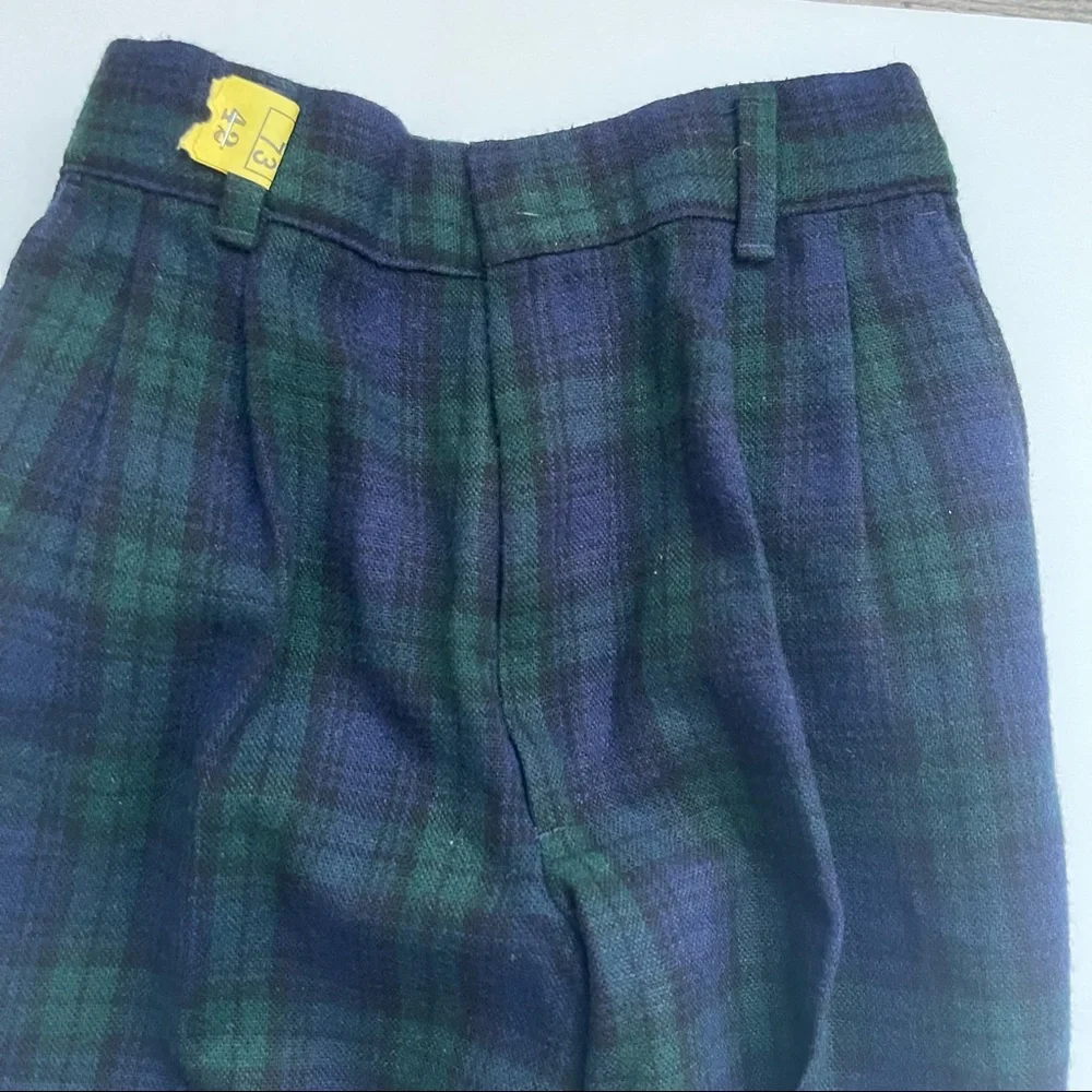 IMP Originals Boys Green/Navy Tartan Wool Holiday Outfit Sz 4
